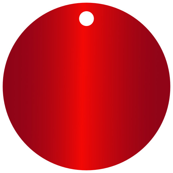 Alu-Plakette d=40 x t=2 mm, Befestigungsbohrung 3 mm, rot eloxiertes Aluminium, AlMg3