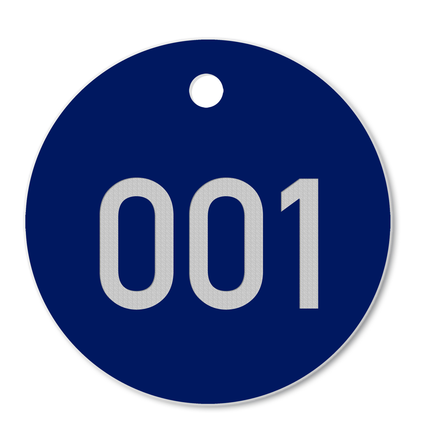 Baummarken Nummerierung Lasergravur blau,40mm