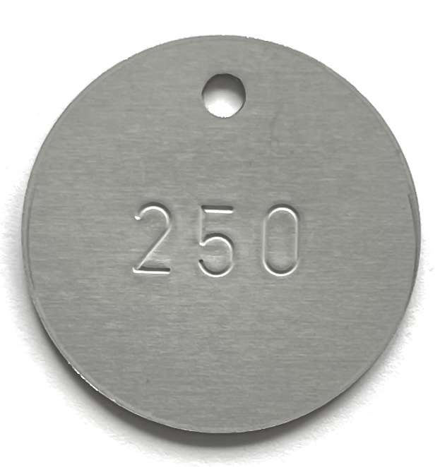 Ronden 35 mm, Baummarken nummeriert gruen-silber Seite 1