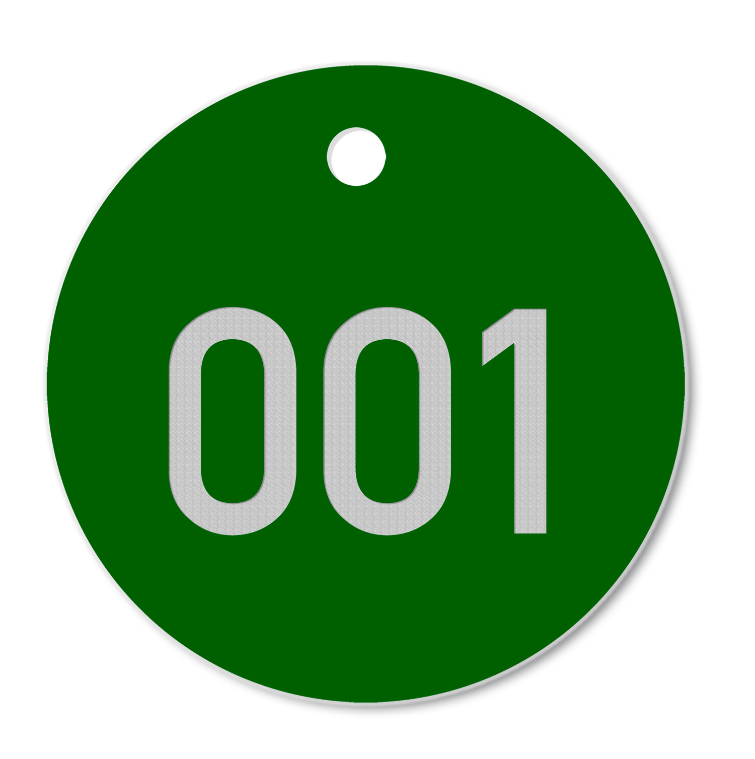 Baummarken Nummerierung Lasergravur grün, 40mm